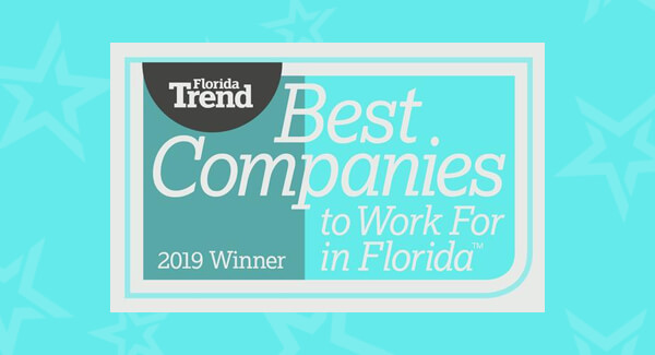 Florida Trend Best Companies to Work for in Florida 2019 Winner Logo