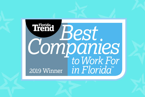Florida Trend Best Companies to Work for in Florida 2019 Winner Logo